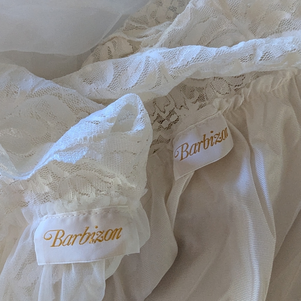 Vintage White Slip Dress With A Peignor - Picture 13 of 14